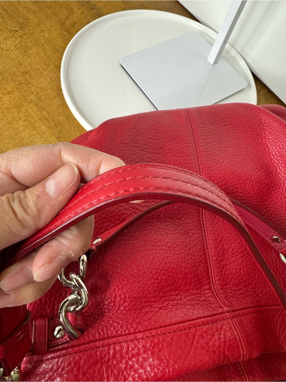 Coach Brooke Pebbled Leather Hobo Bag - Picture 13 of 14
